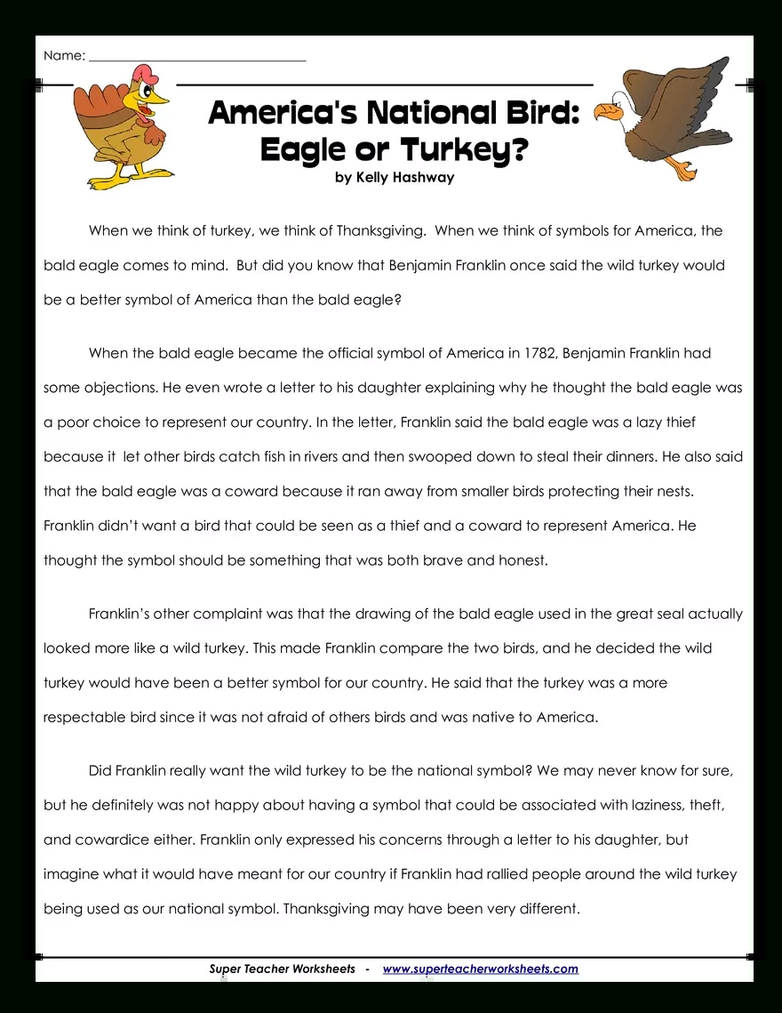 America&amp;#039;S National Bird - Edubirdie | Super Teacher Worksheets Thanksgiving Essay
