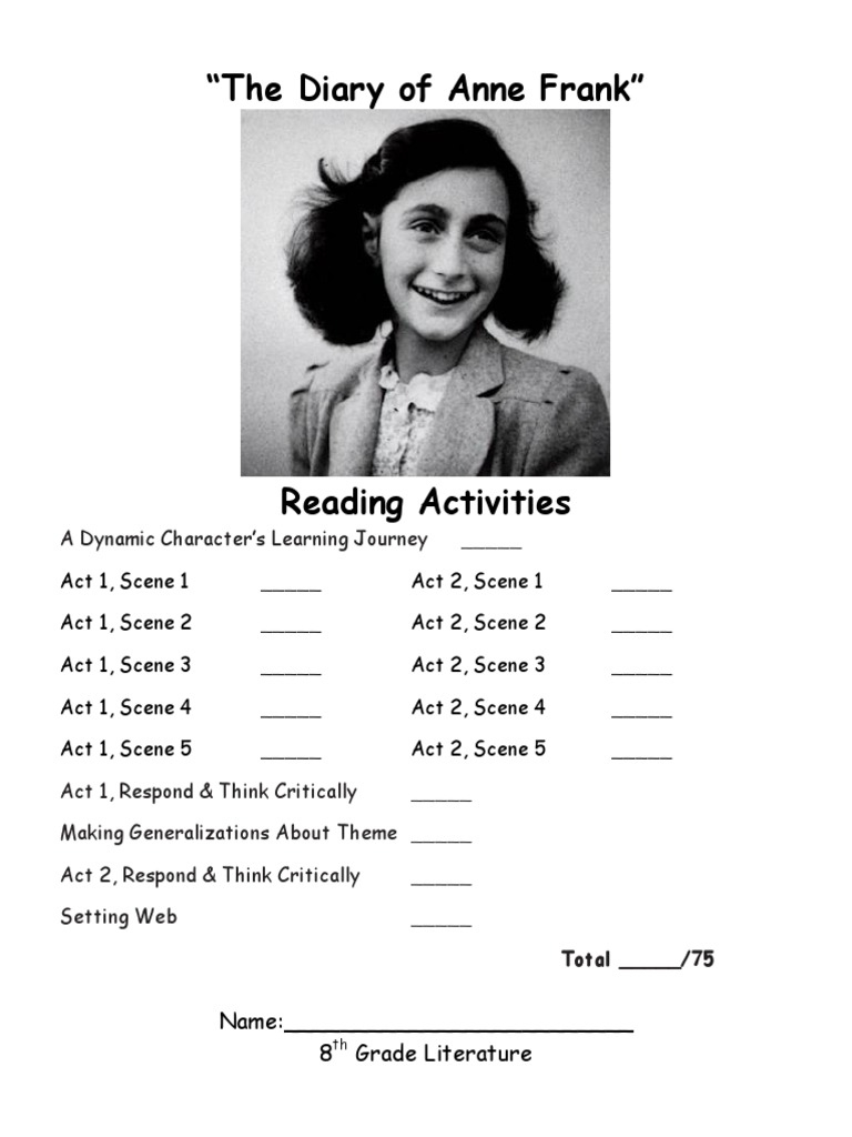 Anne Frank Worksheet | Pdf - Worksheets Library | Anne Frank Worksheets Printable