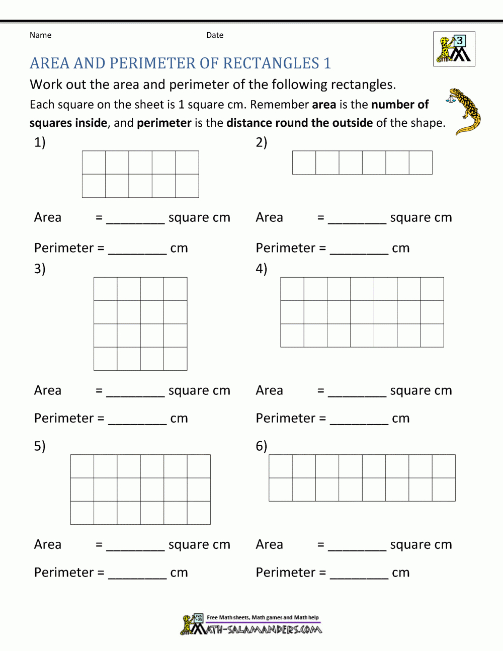 Area And Perimeter Of Rectangle - Worksheets Library | Free Printable Area And Perimeter Worksheets