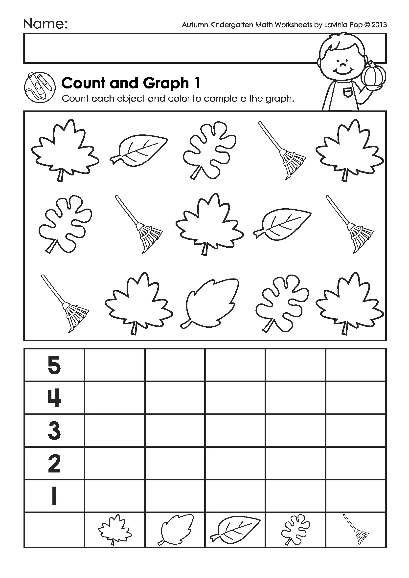 Autumn / Fall Kindergarten Math Worksheets And Activities | Free Printable Fall Worksheets For Kindergarten