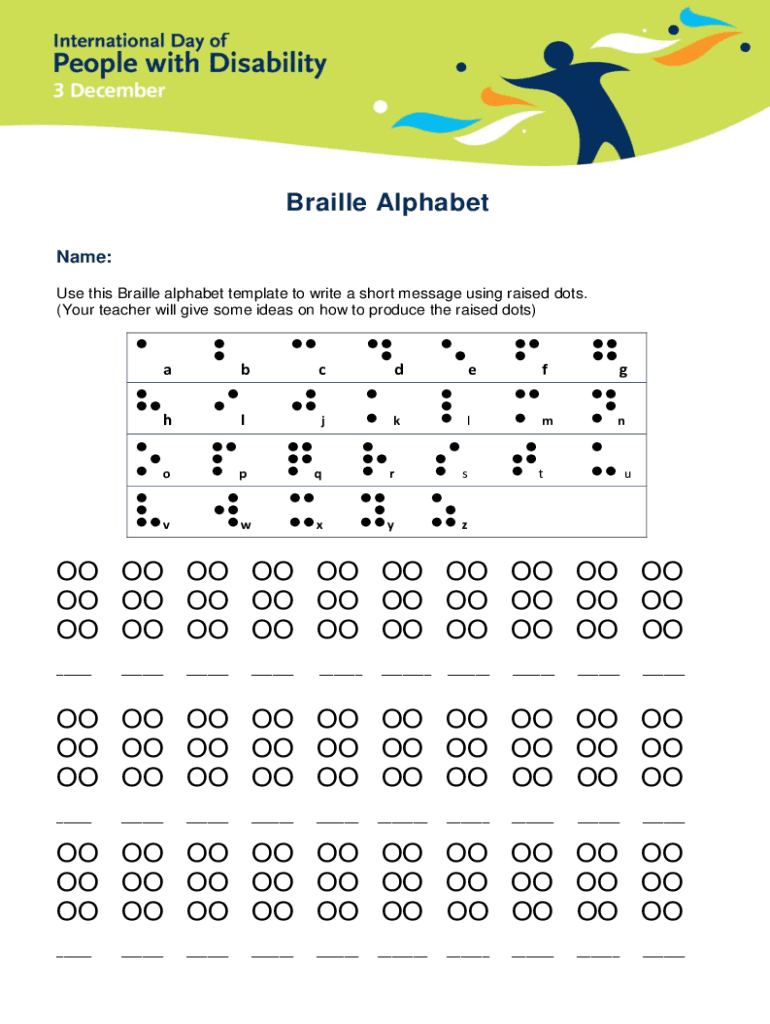 Blank Braille Cells Printable: Fill Out &amp;amp; Sign Online | Dochub | Braille Worksheets Printables