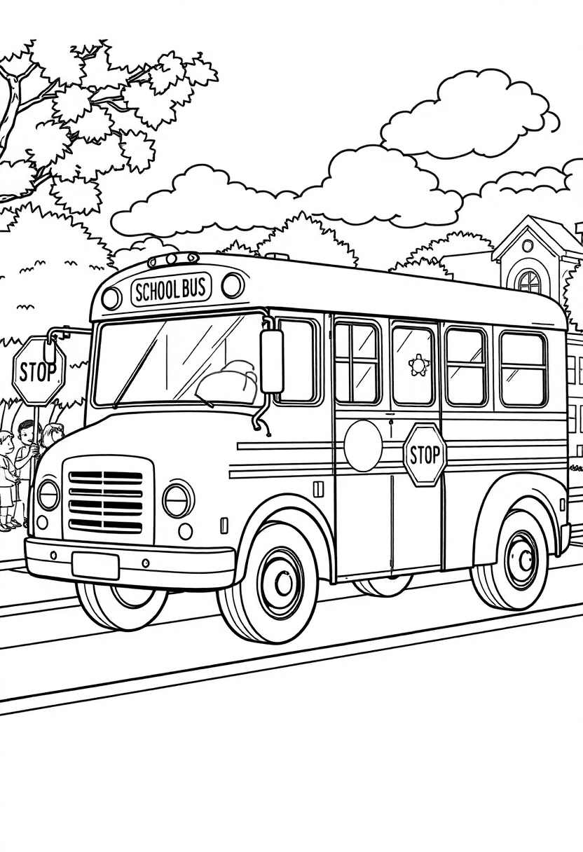 Bus Safety Coloring Pages For Engaging Educational Activities | Printable Bus Safety Worksheets