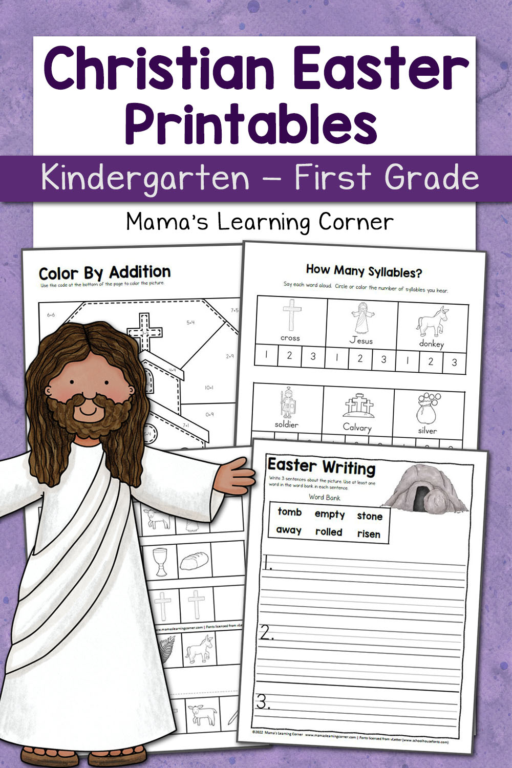 Christian Easter Worksheets For Kindergarten And 1St Grade - Mamas | Printable Easter Worksheets For First Grade