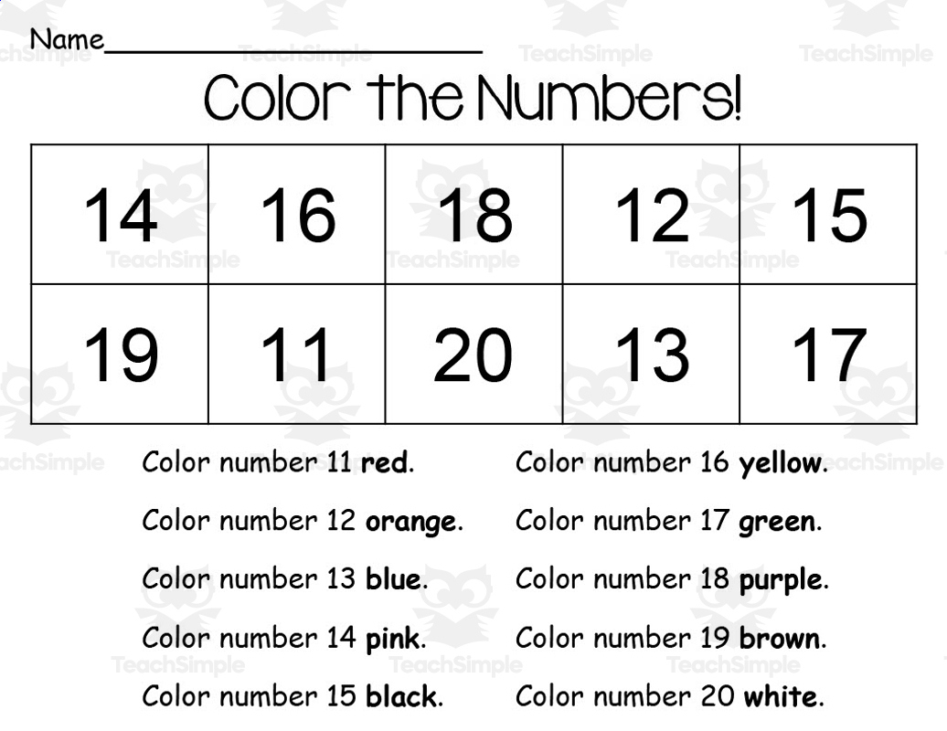 color your numbers 11 20 printable worksheets library numbers 11 20 worksheets printable Color Your Numbers 11-20 Printable - Worksheets Library | Numbers 11 20 Worksheets Printable