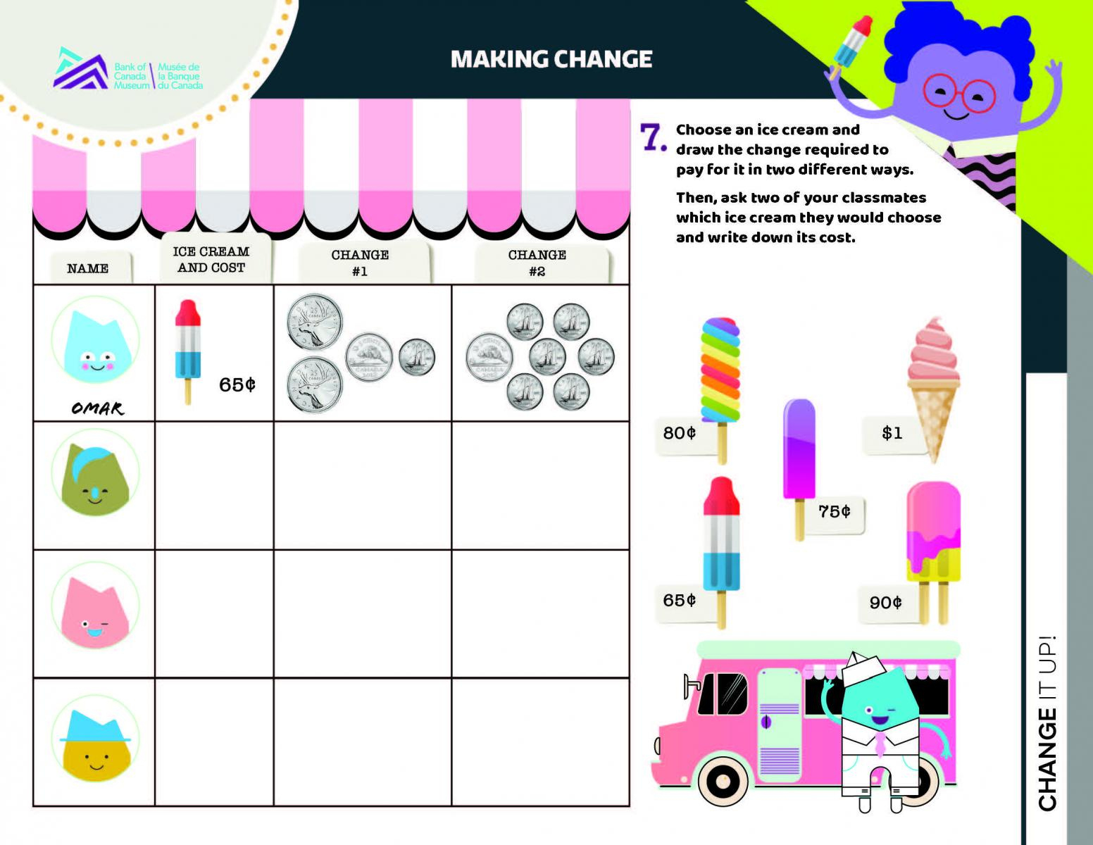 Counting Money And Making Change - Bank Of Canada Museum | Free Printable Making Change Worksheets