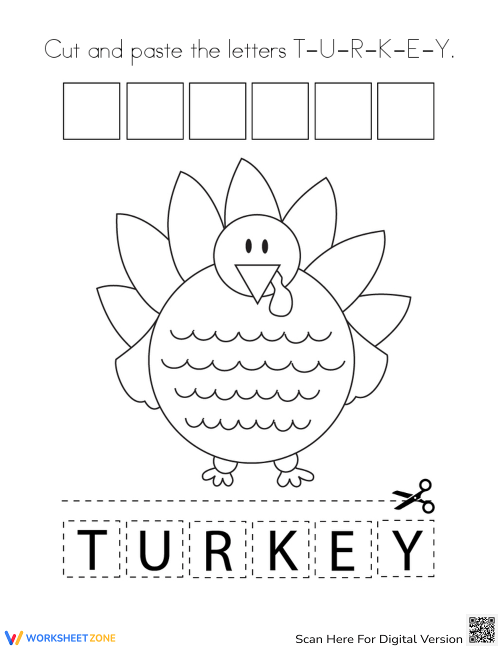 Cut And Paste Thanksgiving Worksheets Worksheets | Cut And Paste Thanksgiving Worksheets