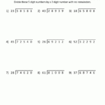 Division 5 Digits2 Digits Sheet 2 | Long Division Printable Worksheets For 5Th Graders