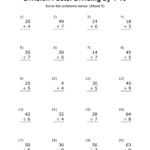 Division Worksheets & Problems (Free Printable Math Drills) – Free | Printable Division Worksheets Grade 5