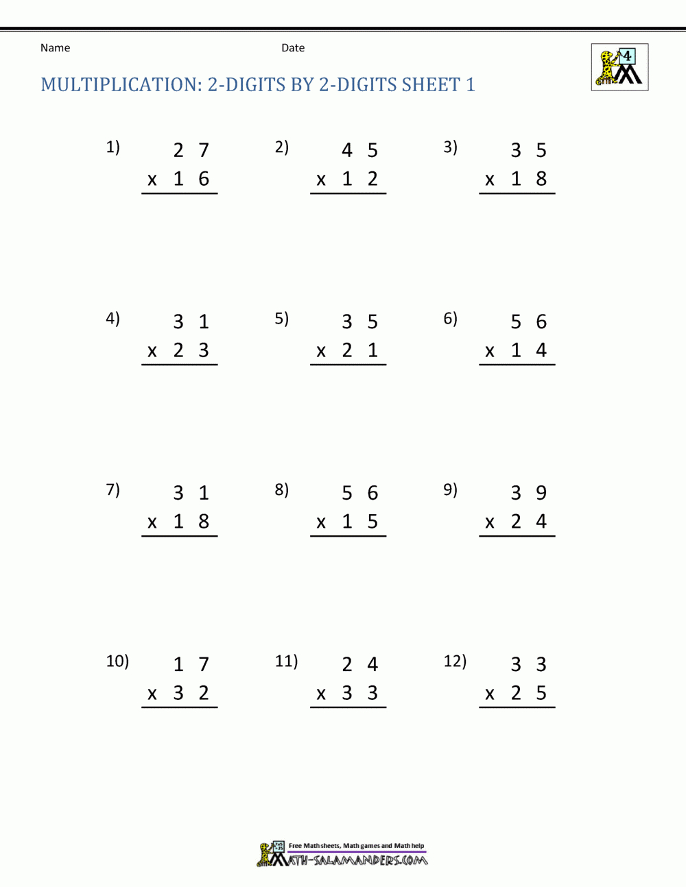 double digit multiplication worksheets 4th grade 2 digit multiplication worksheets printable Double Digit Multiplication Worksheets 4Th Grade | 2 Digit Multiplication Worksheets Printable
