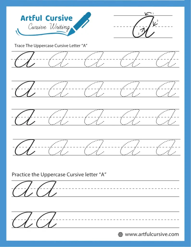 Download Free Printable Cursive Writing Worksheets - Artful Cursive | Cursive Letters Worksheet Printable Free