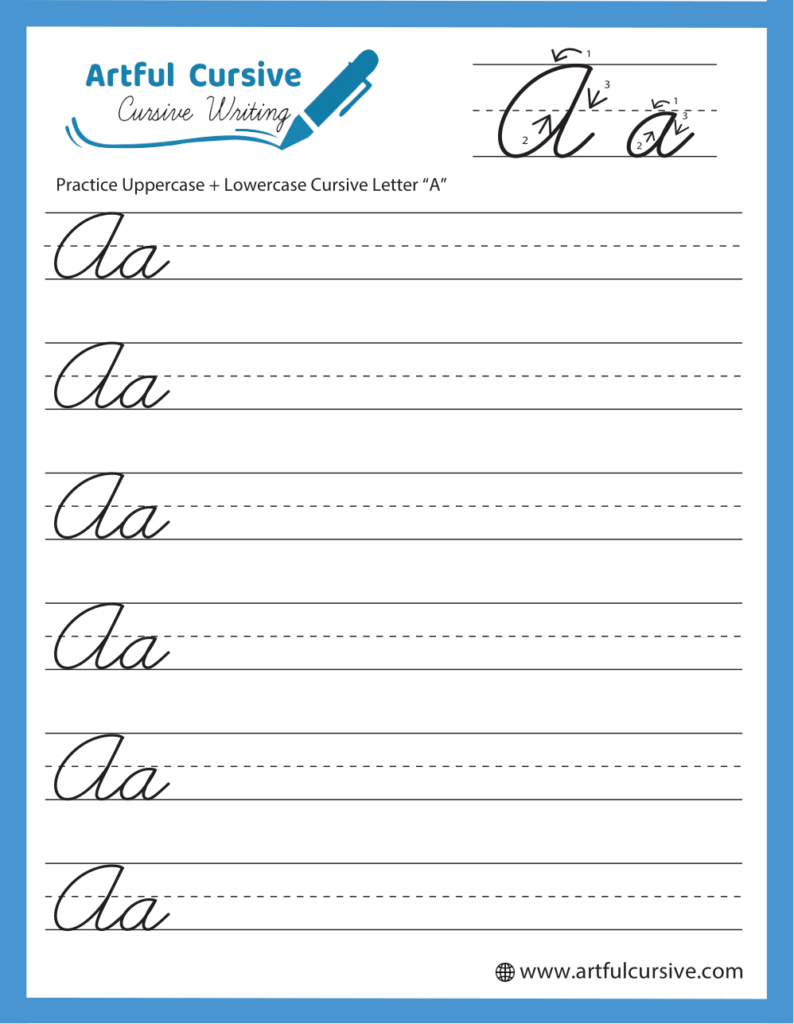 Download Free Printable Cursive Writing Worksheets - Artful Cursive | Free Printable Cursive Worksheets