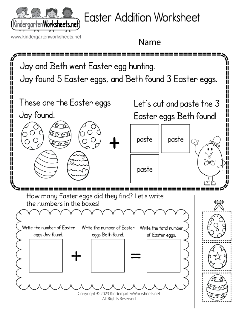 Easter Addition Worksheet - Free Printable, Digital, &amp;amp; Pdf | Printable Easter Worksheets For First Grade