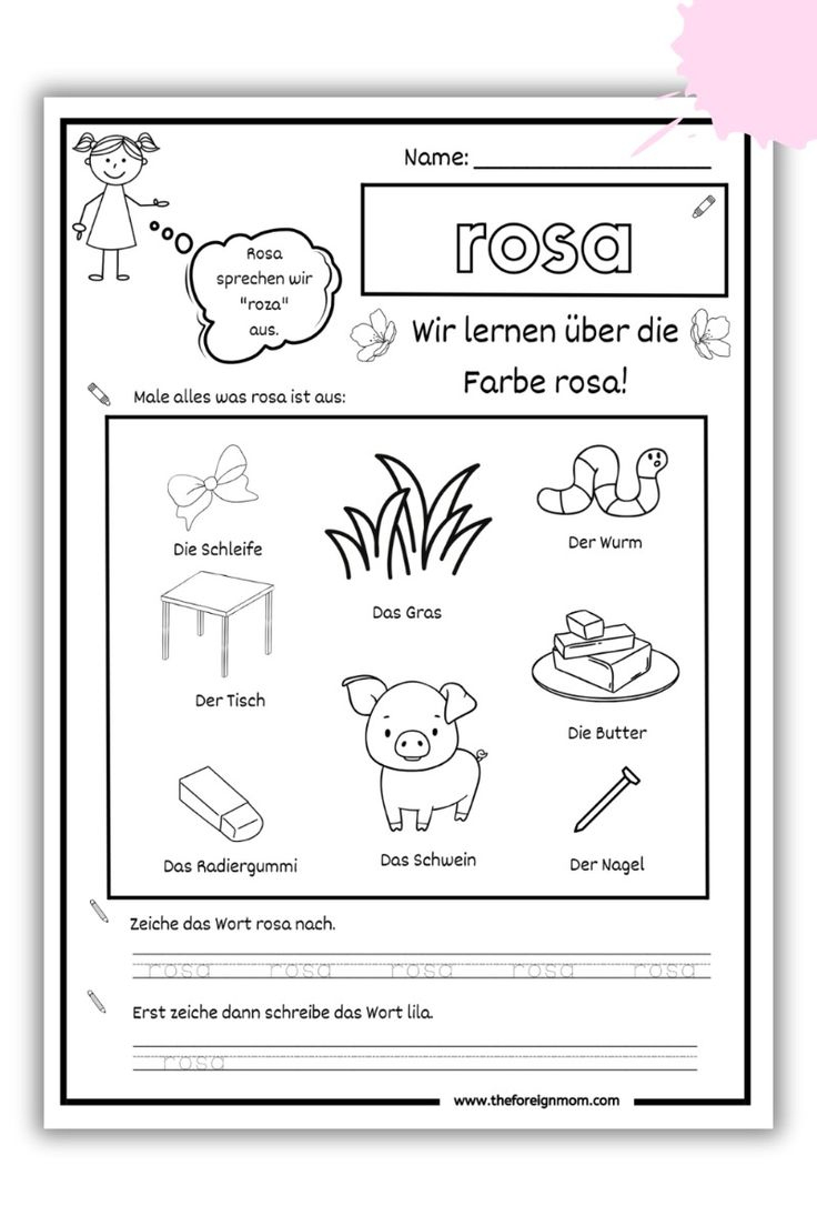 easy german worksheets for beginners fun learning for kids printable german worksheets Easy German Worksheets For Beginners: Fun Learning For Kids | Printable German Worksheets
