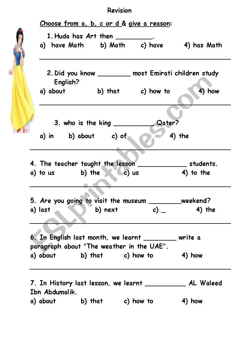 English Worksheets: Revision Grammar Grade 8 - Worksheets Library | Free Printable Worksheets For 8Th Grade English