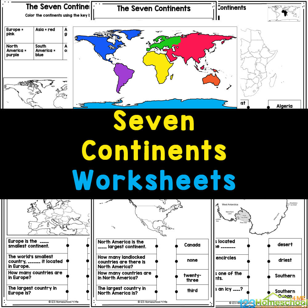 🌍 Free 7 Continents And Oceans Printable Pdf Worksheets (Set 2) | Free Printable Worksheets On Continents And Oceans