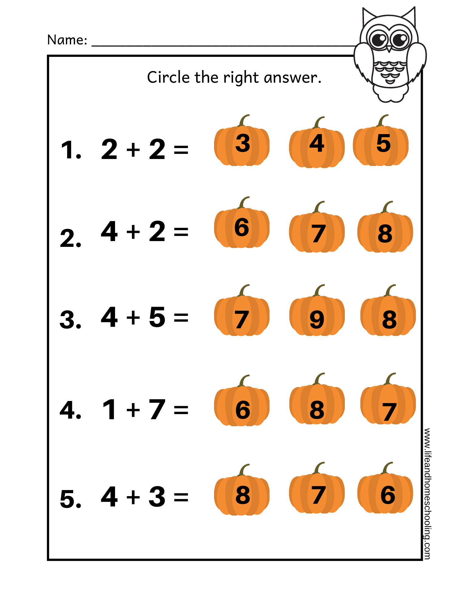 Fall Themed Kinder - 2Nd Grade Math (Add &amp;amp; Subtract) | Made | 2Nd Grade Printable Worksheets