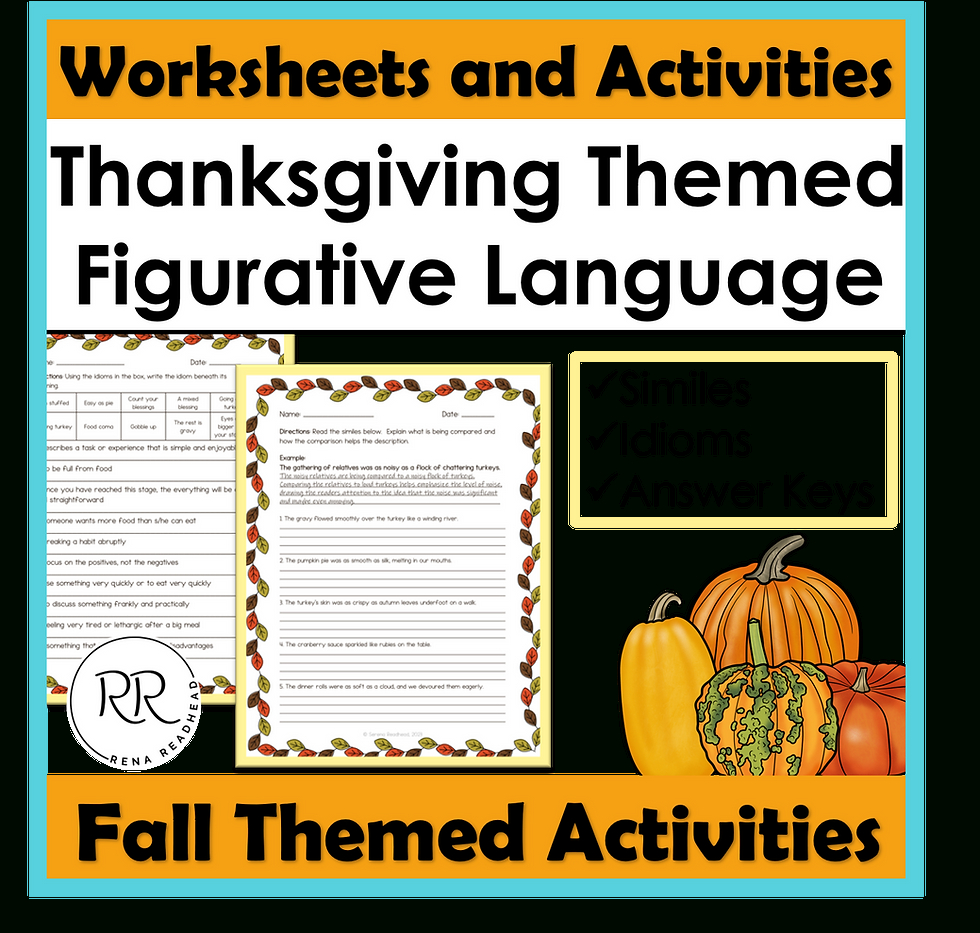 feasting on words 7 thanksgiving figurative language activities thanksgiving figurative language worksheet answer key Feasting On Words: 7 Thanksgiving Figurative Language Activities | Thanksgiving Figurative Language Worksheet Answer Key