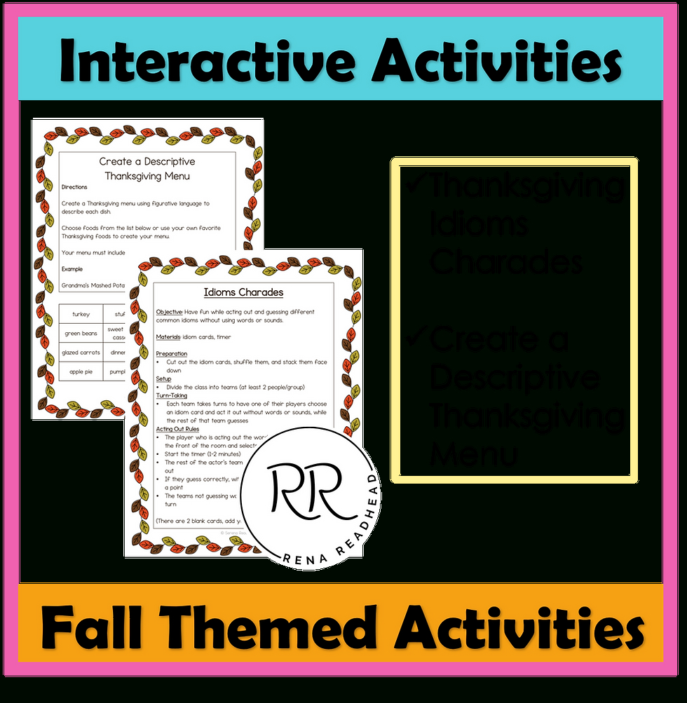 feasting on words 7 thanksgiving figurative language activities thanksgiving figurative language worksheets 1 Feasting On Words: 7 Thanksgiving Figurative Language Activities | Thanksgiving Figurative Language Worksheets