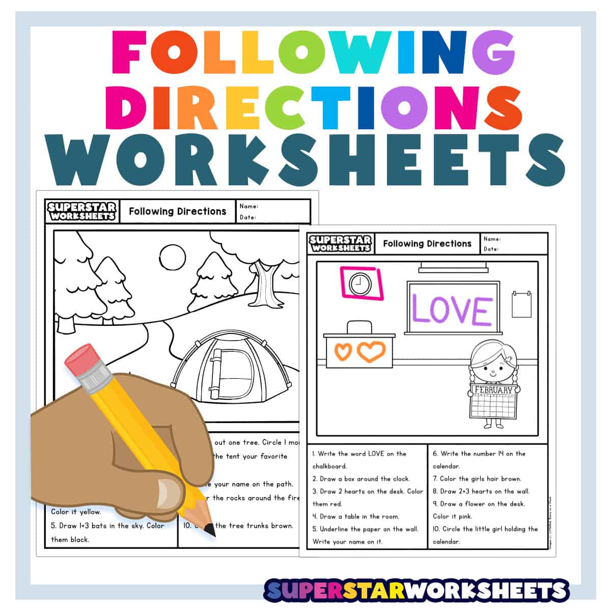 following directions worksheets superstar worksheets free printable following directions worksheets for third grade Following Directions Worksheets - Superstar Worksheets | Free Printable Following Directions Worksheets For Third Grade