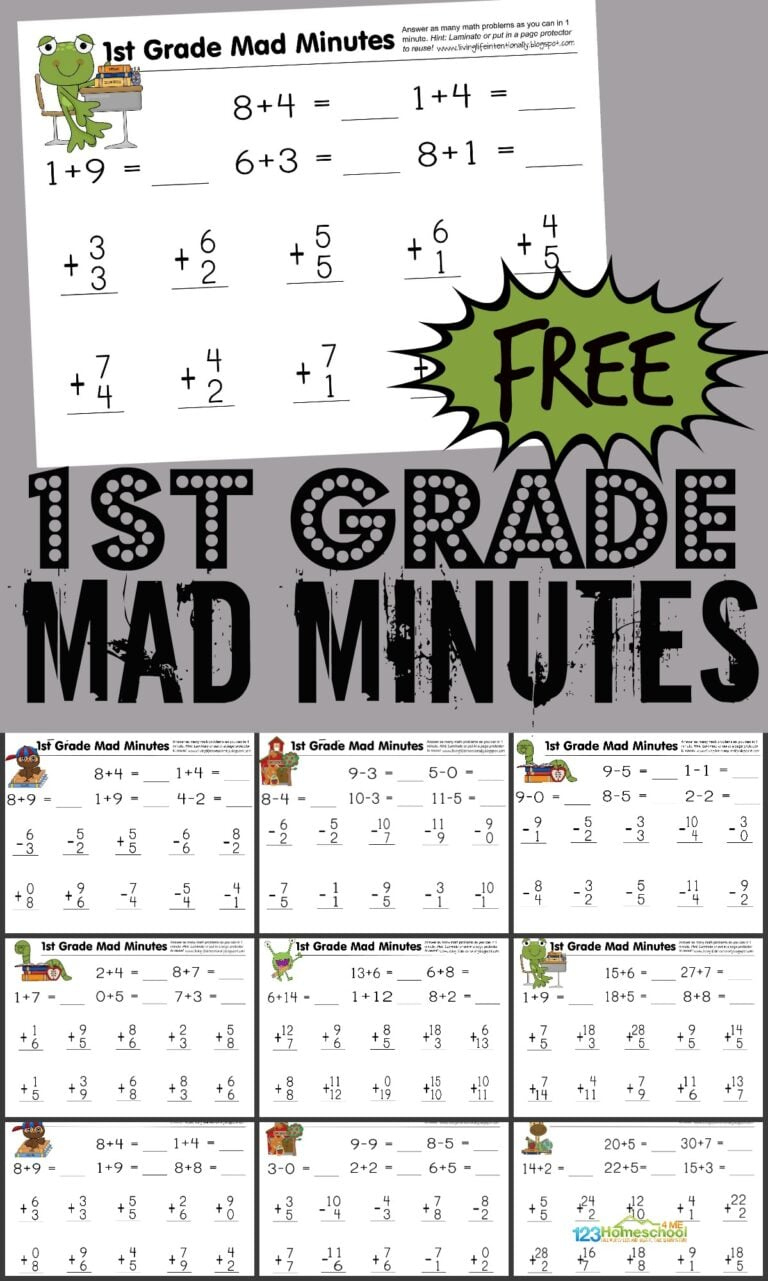 free 1st grade printable math worksheets first grade mad minutes math facts worksheets 1st grade printable Free 1St Grade Printable Math Worksheets & First Grade Mad Minutes! | Math Facts Worksheets 1St Grade Printable