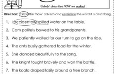 Free Adverb Worksheet | 2Nd Grade Worksheets, Language Arts | Free Printable Adverb Worksheets