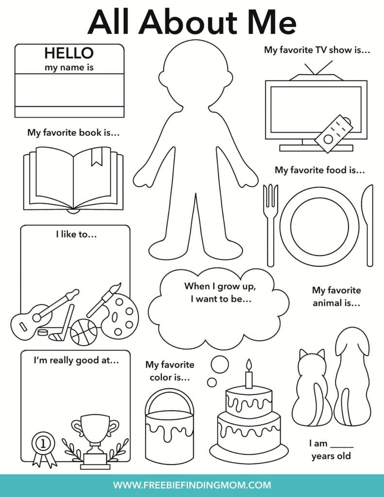 Free All About Me Worksheet | Free Printable All About Me Worksheet