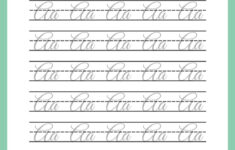 Free Printable Cursive Handwriting Worksheets For Adults