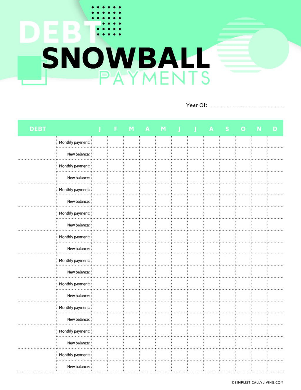 free debt snowball printable worksheets simplistically living debt snowball worksheet printable Free Debt Snowball Printable Worksheets – Simplistically Living | Debt Snowball Worksheet Printable