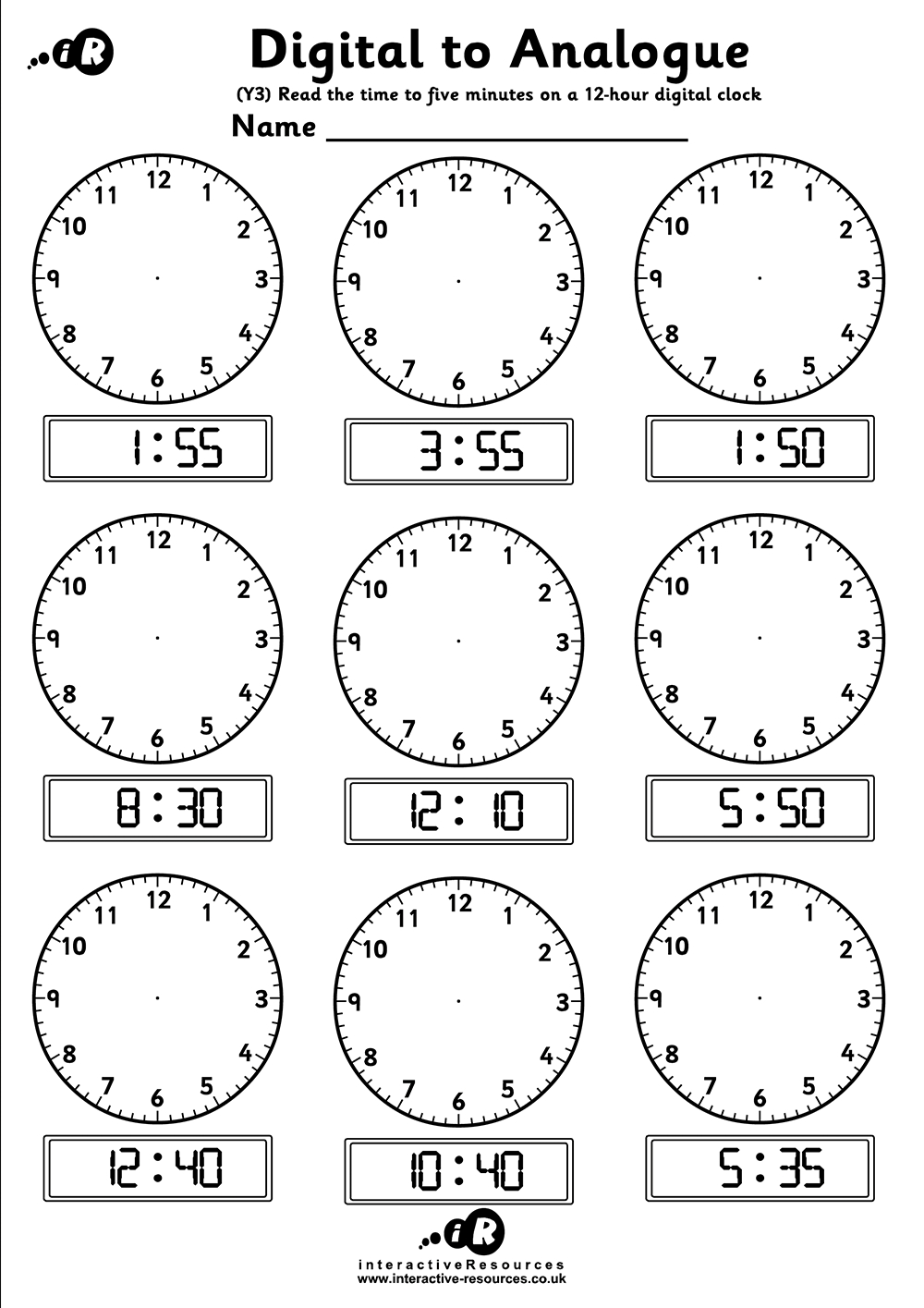 Free Digital Time Worksheet Free Printables, Download Free Digital | Digital Time Worksheets Free Printables