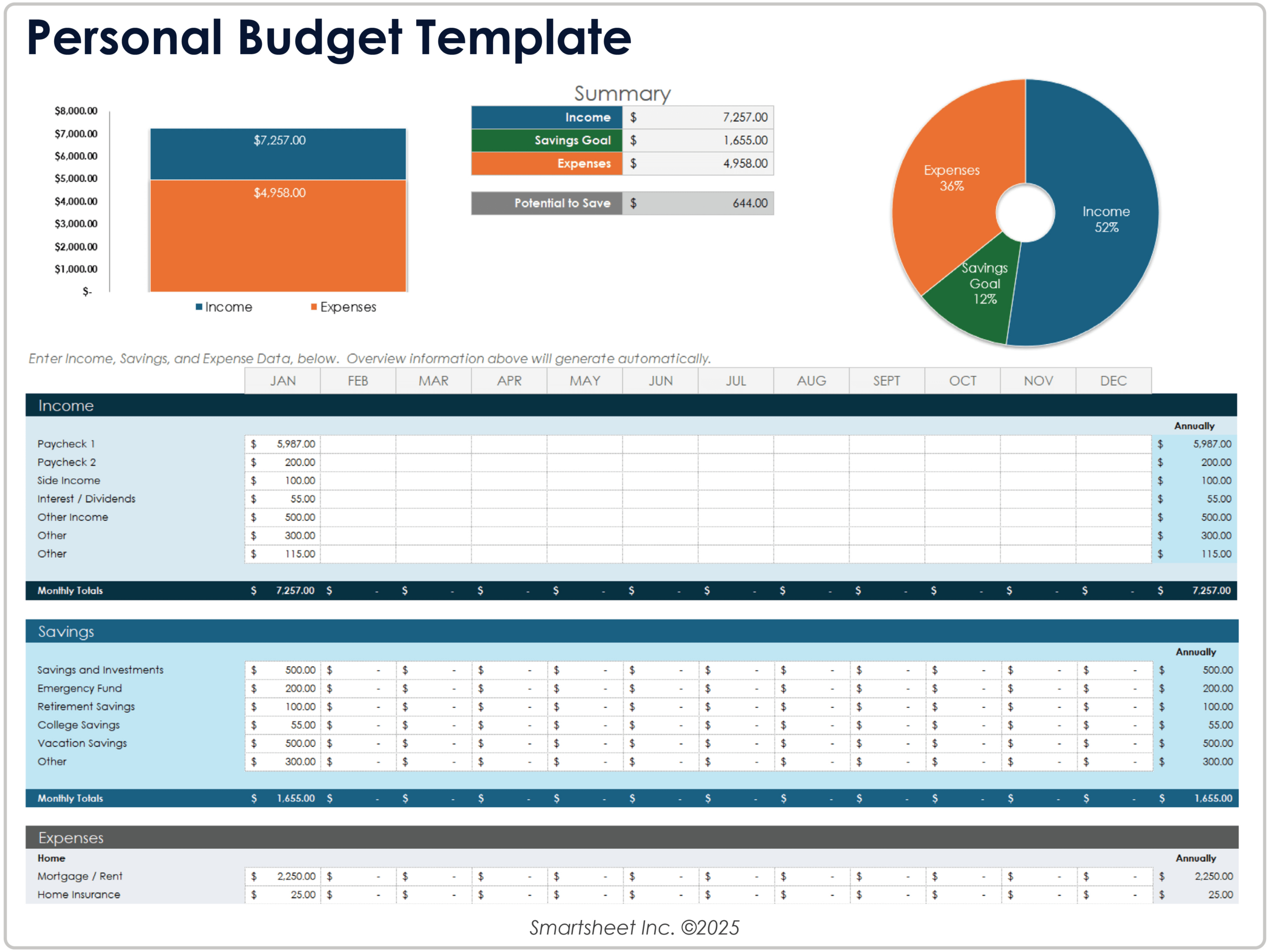 free excel budget templates printable monthly budget worksheet excel scaled Free Excel Budget Templates | Printable Monthly Budget Worksheet Excel