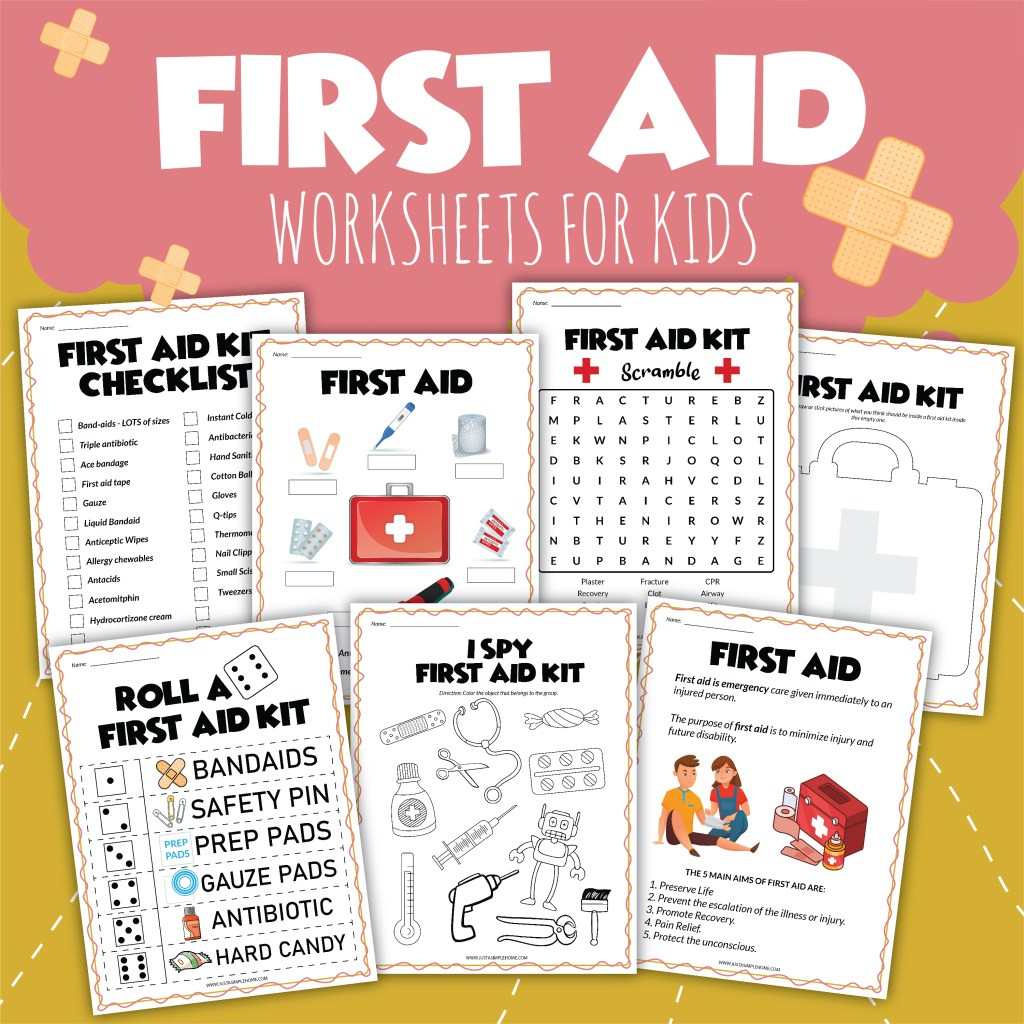 Free First Aid Printable Worksheet Bundle - Just A Simple Home | Printable First Aid Worksheets For Kids