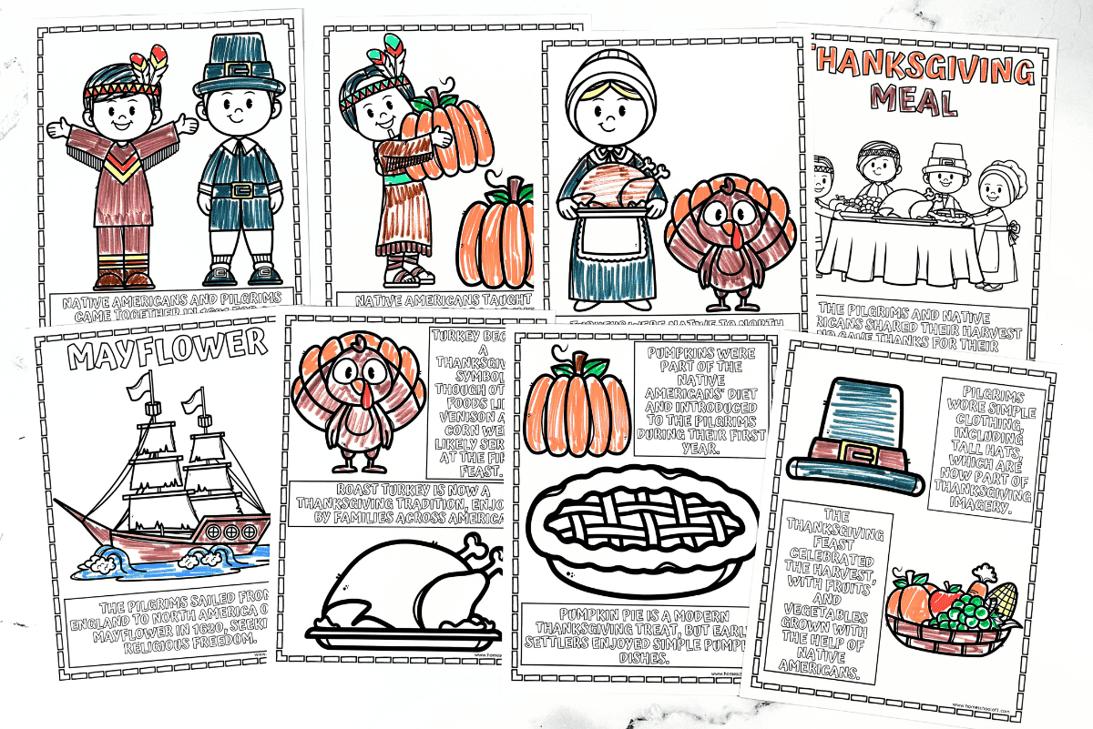 Free History Of Thanksgiving Coloring Page | The Real Story Of Thanksgiving History Channel Worksheet