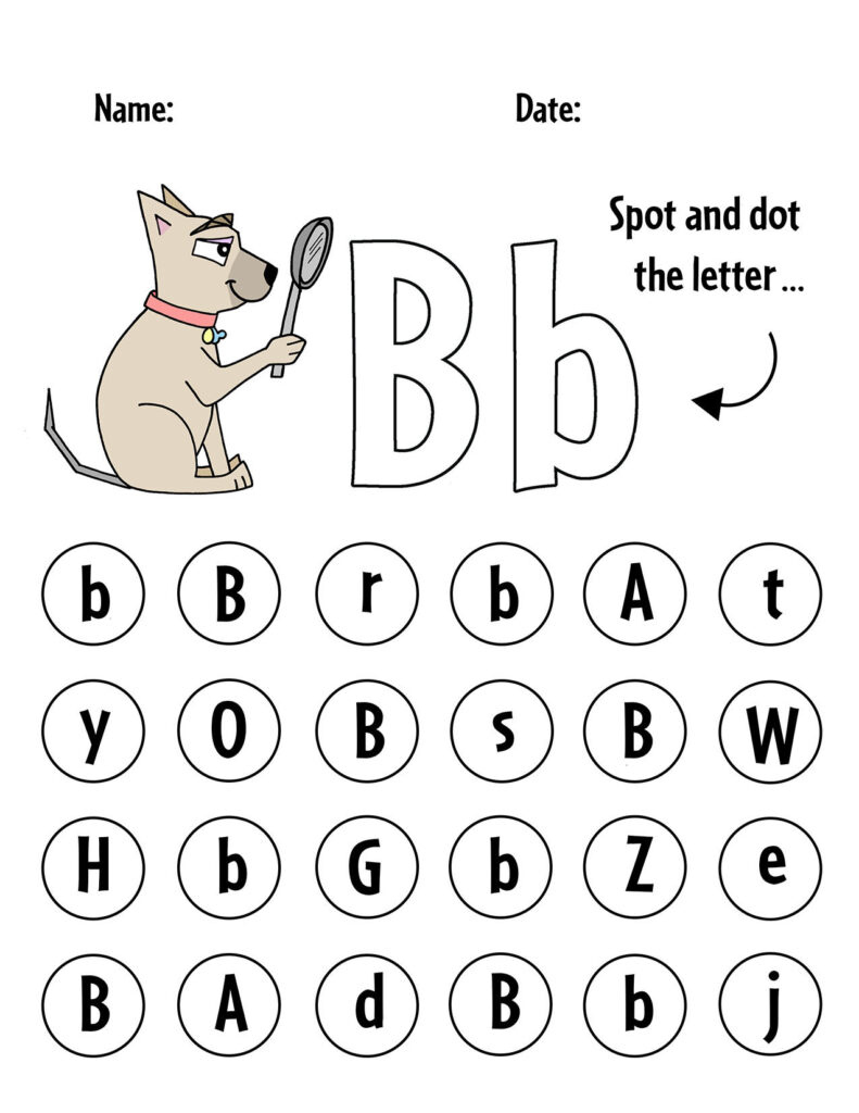 Free Letter Recognition Worksheets For Preschool! ⋆ The Hollydog Blog | Free Printable Alphabet Recognition Worksheets