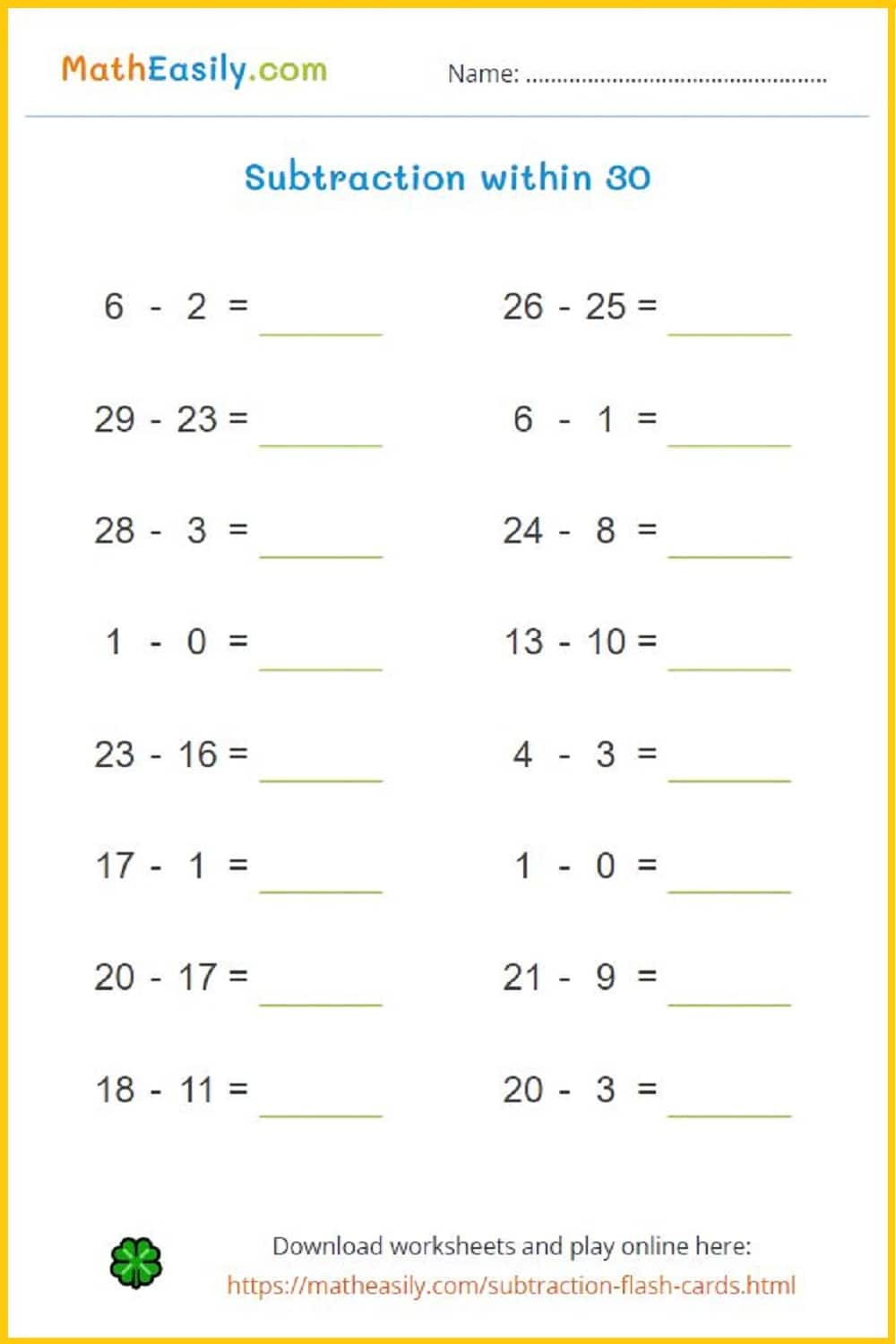 free math worksheets auto generated with answers free printable math worksheets for kids Free Math Worksheets | Auto Generated | With Answers | Free Printable Math Worksheets For Kids