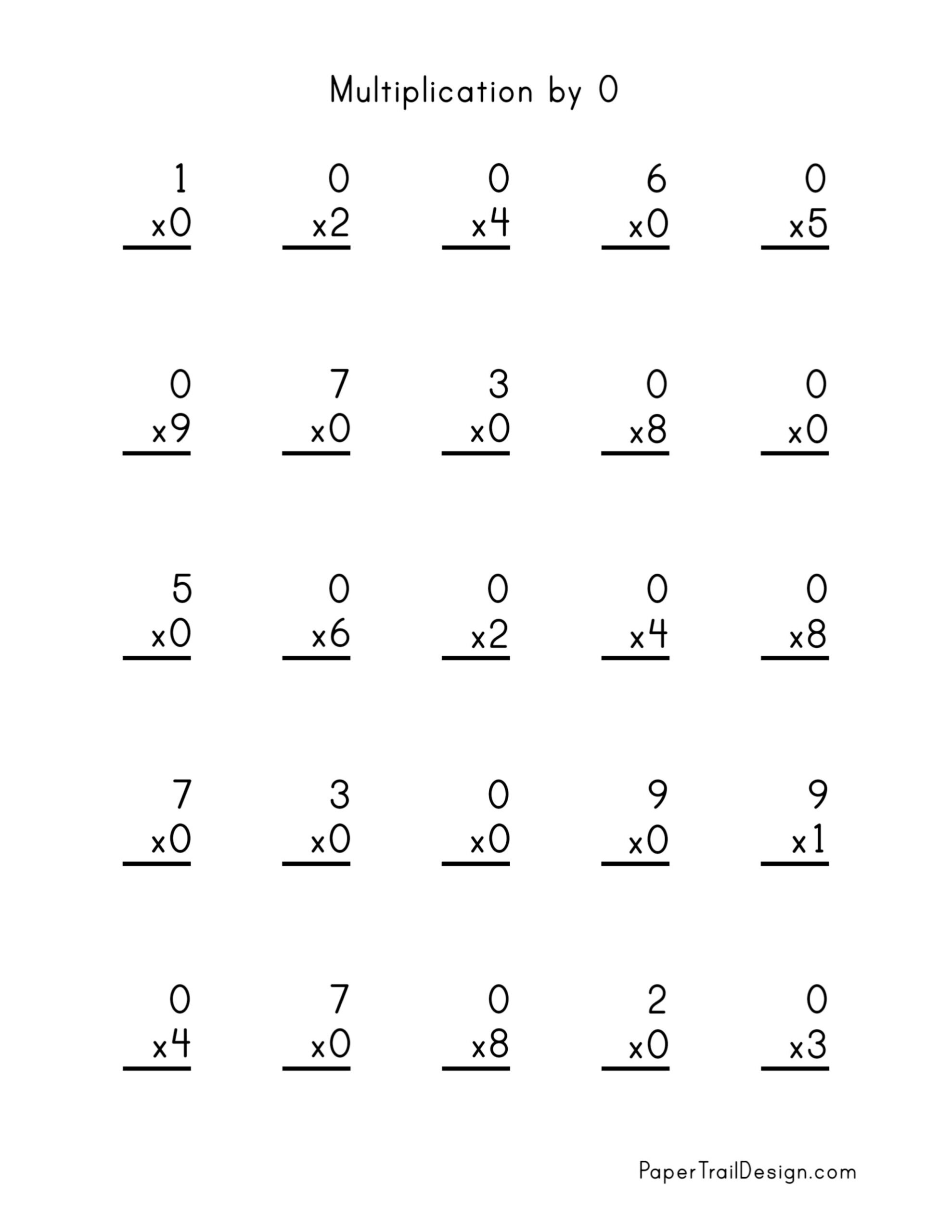 Free Multiplication Worksheets 1-12 - Paper Trail Design | Free Printable Math Facts Worksheets