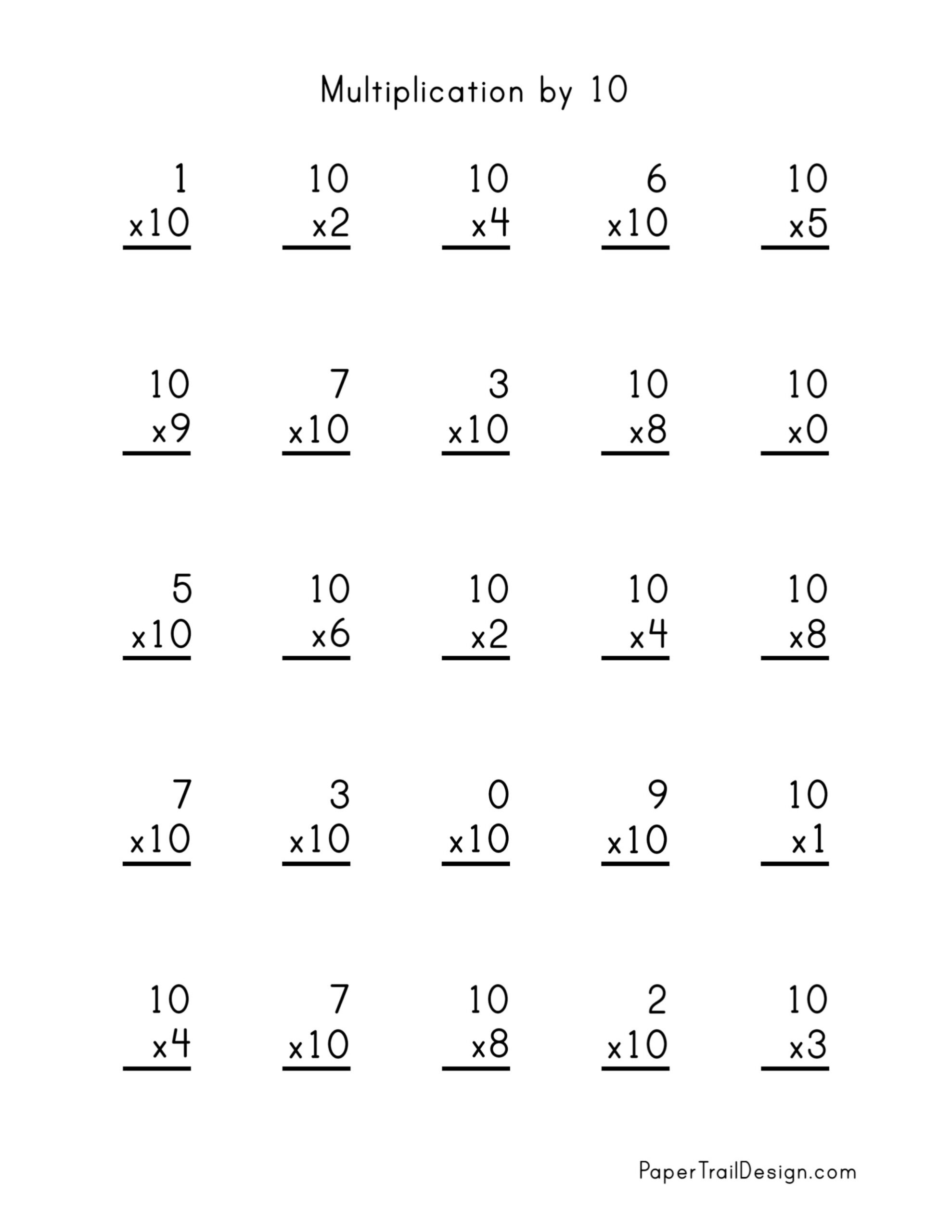 Free Multiplication Worksheets 1-12 - Paper Trail Design | Free Printable Multiplication Worksheets 0 12