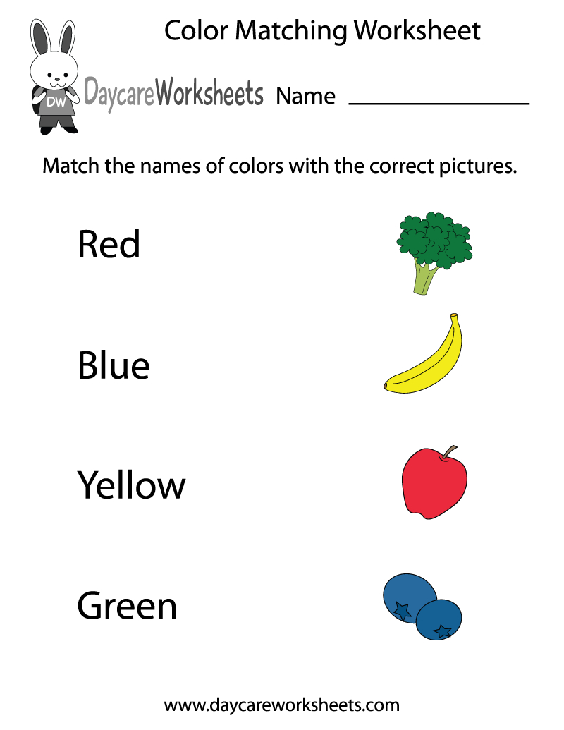 Free Preschool Color Matching Worksheet | Colors Worksheets For Preschoolers Free Printables