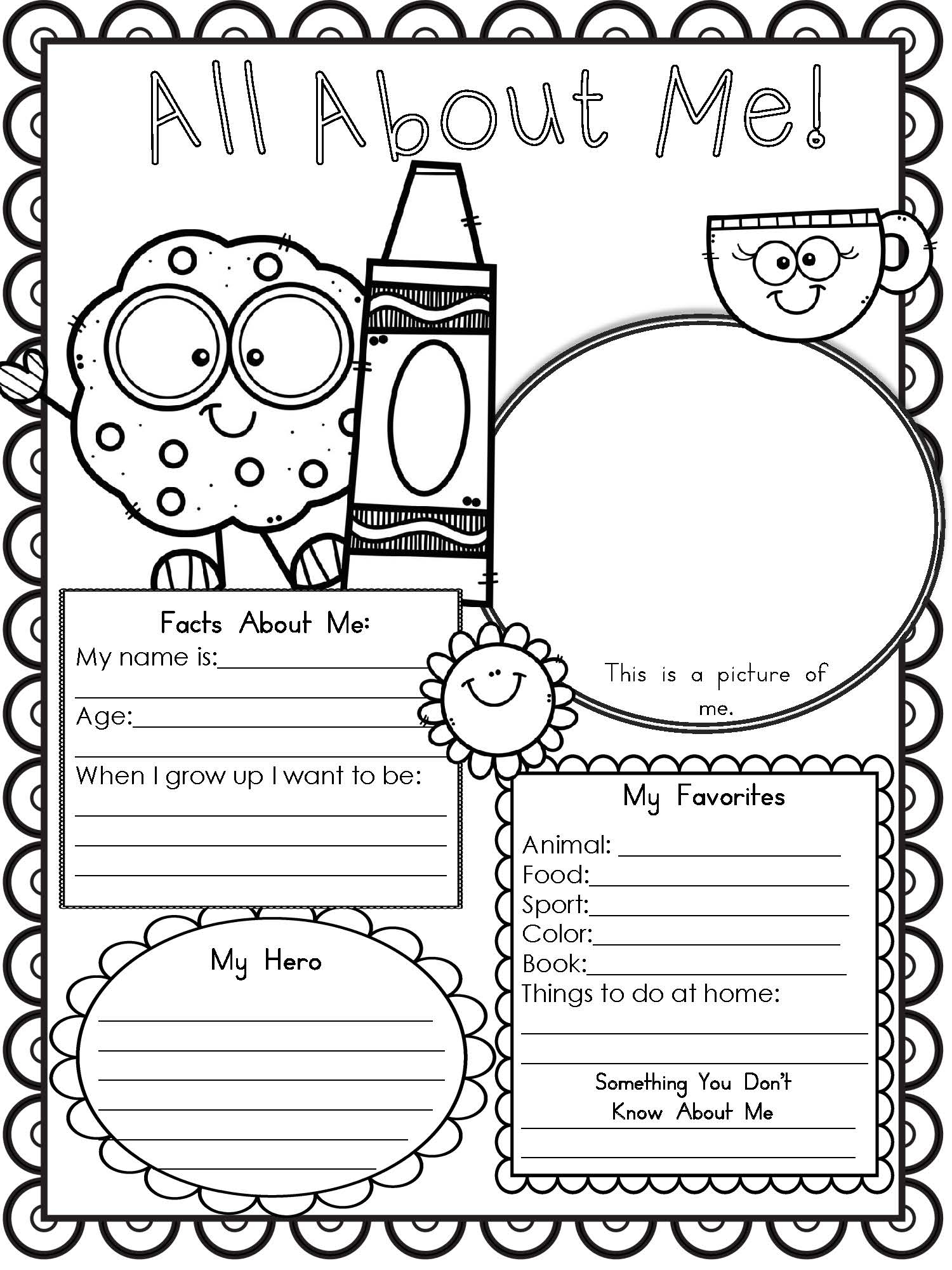 Free Printable All About Me Worksheet - Modern Homeschool Family | Free Printable All About Me Worksheet