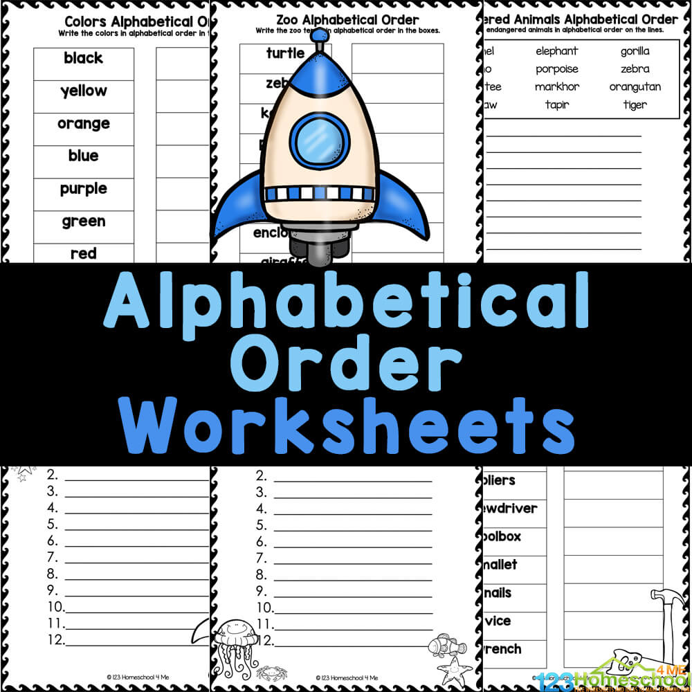 Free Printable Alphabetical Order Worksheets | Printable Alphabetical Order Worksheets