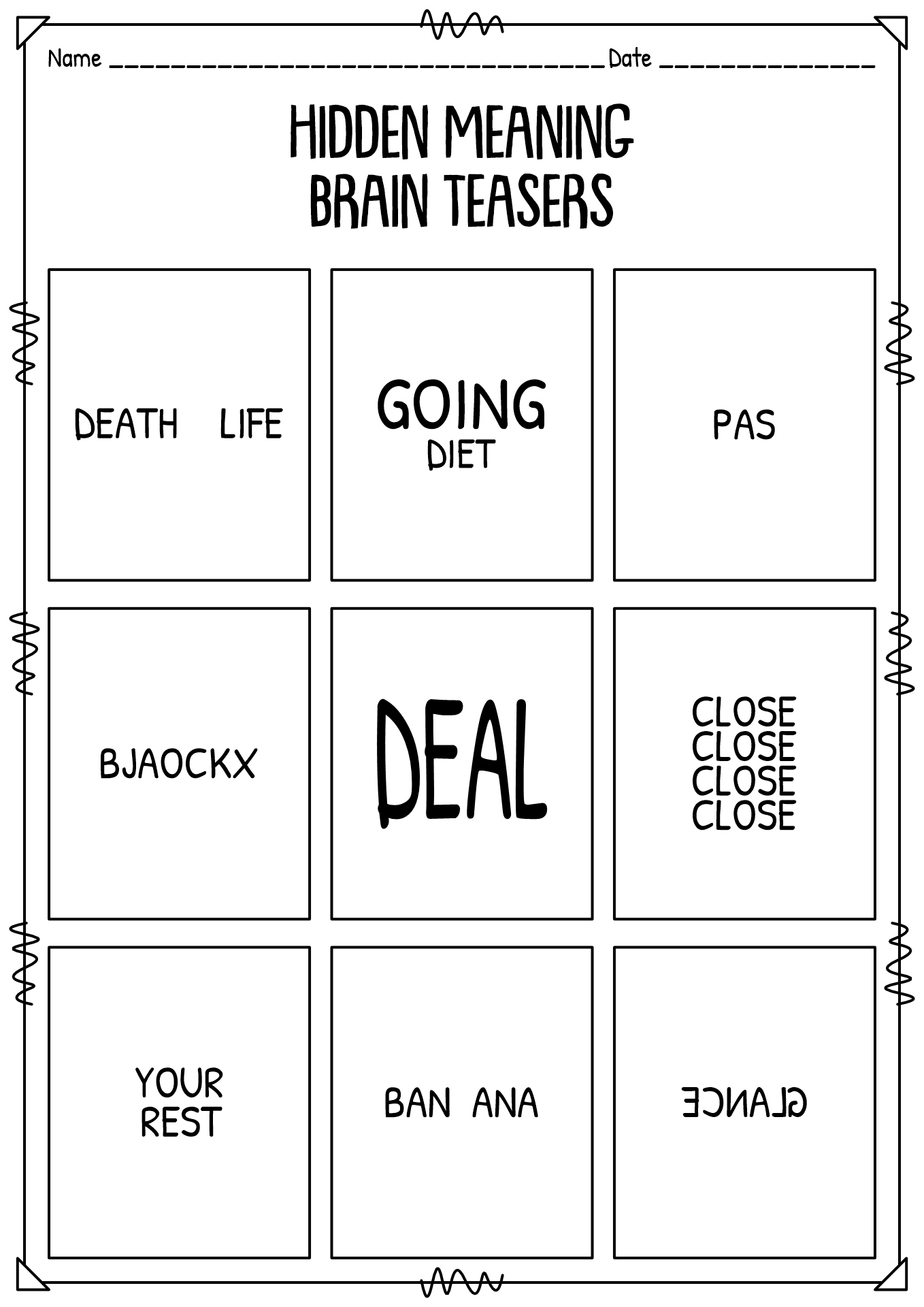 Free Printable Brain Teasers With Answers - Worksheets Library | Brain Games Printable Worksheets