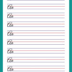 Free Printable Cursive Writing Worksheet Templates | Canva | Cursive Letters Worksheet Printable Free