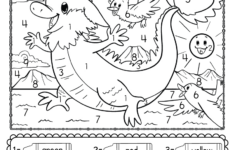 Free Printable Dragon Colornumber Worksheet | Printable Color By Number Worksheets