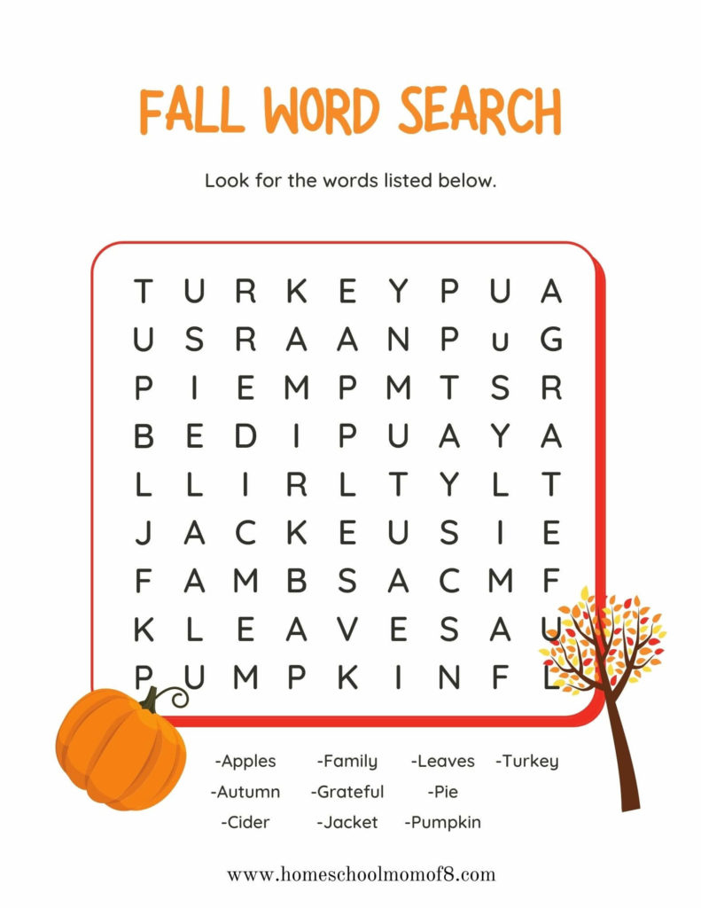 free printable fall worksheets homeschool mom of 8 free printable autumn worksheets Free & Printable Fall Worksheets - Homeschool Mom Of 8 | Free Printable Autumn Worksheets