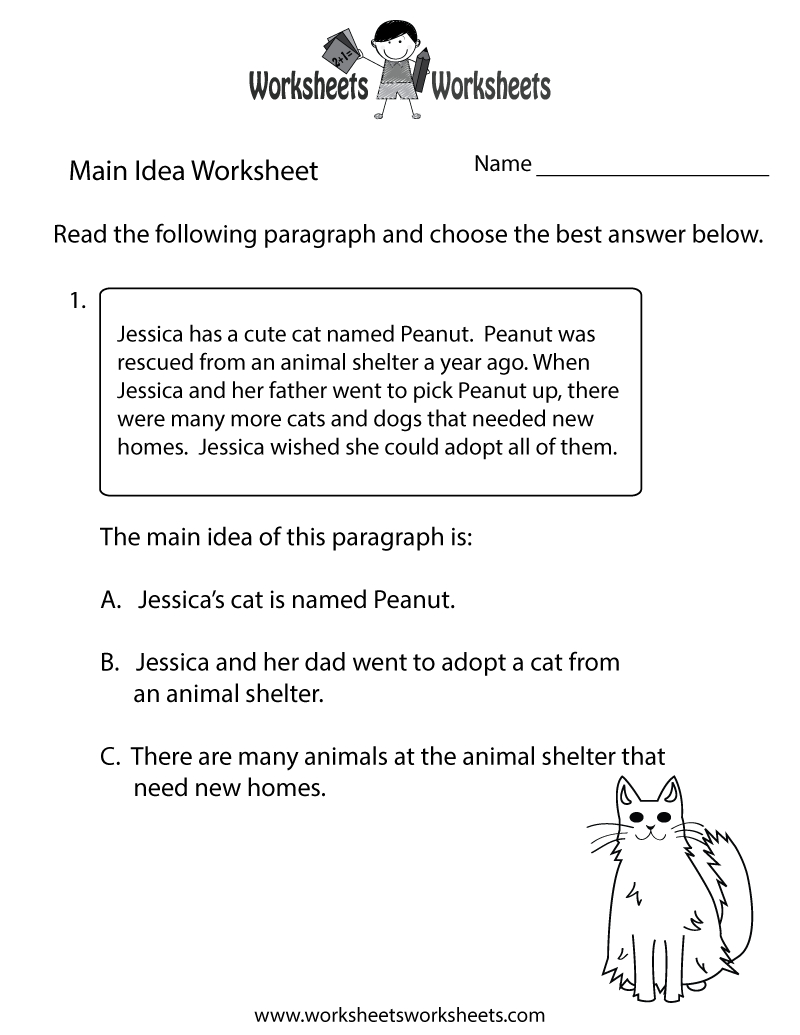 Free Printable Finding The Main Idea Worksheet - Worksheets Library | Free Printable Main Idea Worksheets