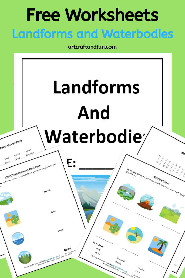 Free Printable Landform Worksheets - | Landform Printable Worksheets