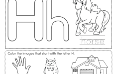 Free Printable Letter H Coloring Worksheet | Free Printable Letter H Worksheets