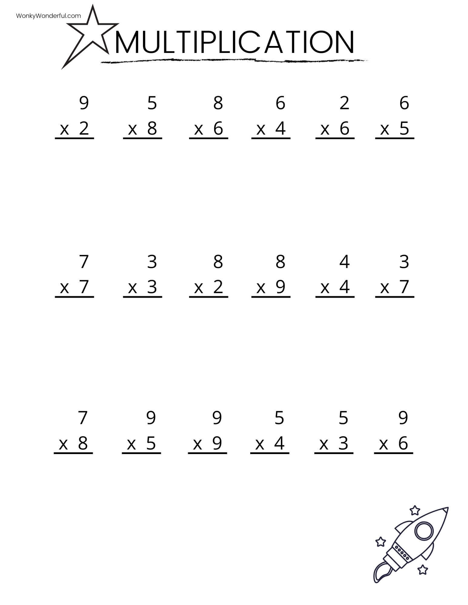 Free Printable Multiplication Worksheets + Wonkywonderful | Multiplication Worksheets For Grade 5 Printable