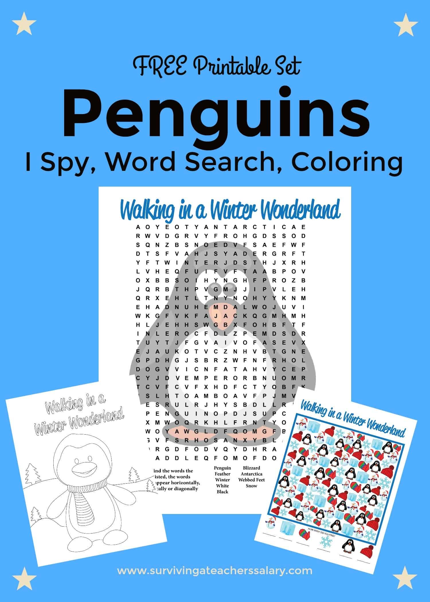 free printable penguins worksheets coloring sheet word search i spy free printable penguin worksheets Free Printable Penguins Worksheets: Coloring Sheet, Word Search, I Spy | Free Printable Penguin Worksheets