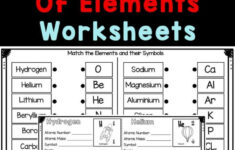 Free Printable Periodic Table Of Elements Science Worksheets | Free Printable Periodic Table Of Elements Worksheets