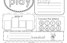 Free Printable Sight Word “Play” Worksheet | Kindergarten Sight Words Free Printable Worksheets